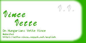 vince vette business card